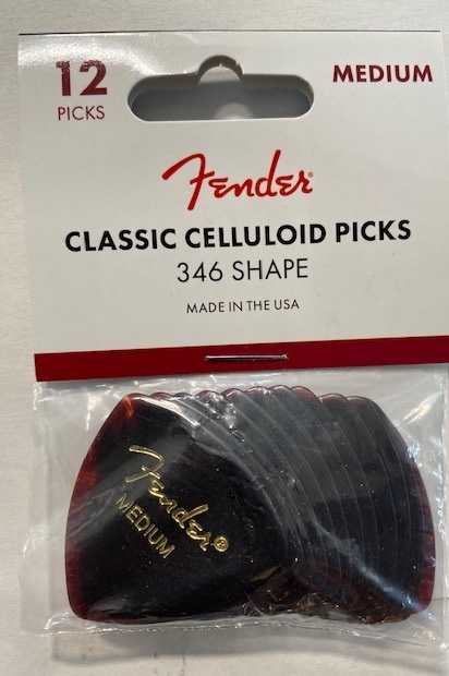 Fender 346 Shell Medium Pick 12 Player's Pack
