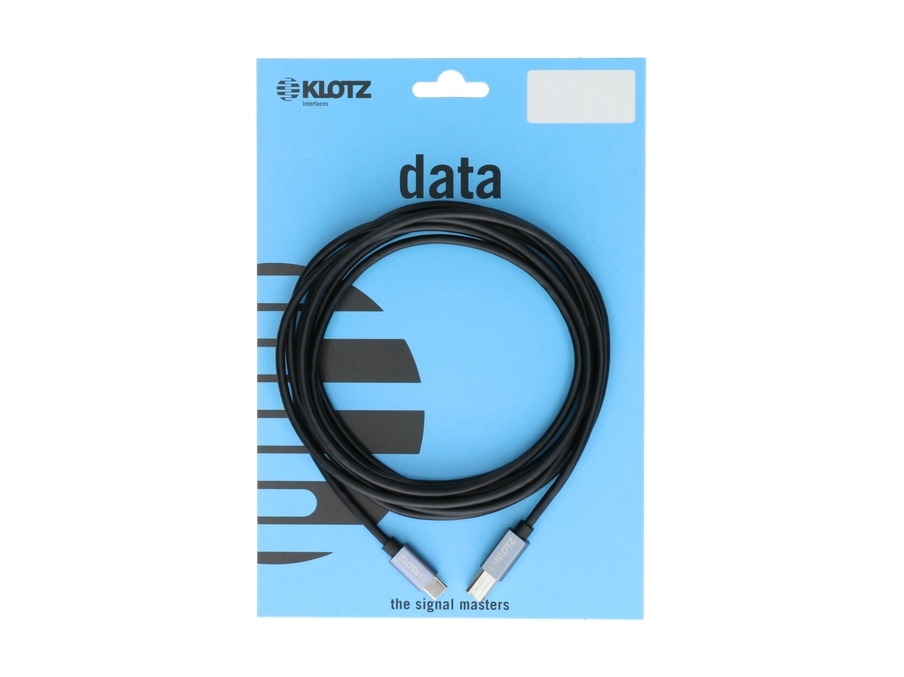 Klotz USB 2.0 high speed kabel 5m - USB C - USB B