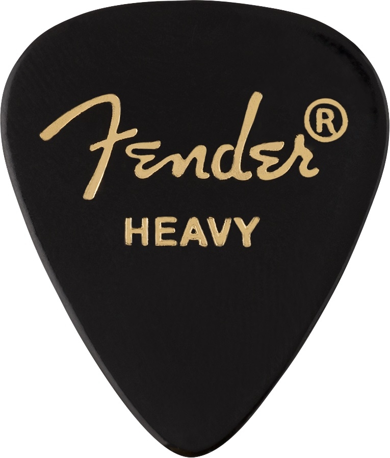 Fender 351 Classic Black Heavy Pick 12 Stück