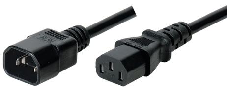 DREITEC Kaltgeräte-Verlängerungskabel, Kaltgerätestecker auf Kaltgerätekupplung, 5 m