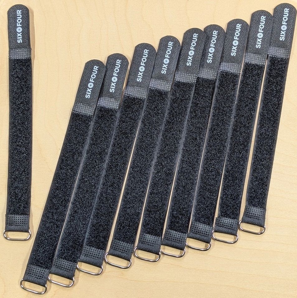 Adam Hall VR 2020 BLK Klett-Kabelbinder mit Six+Four Logo 10er Pack