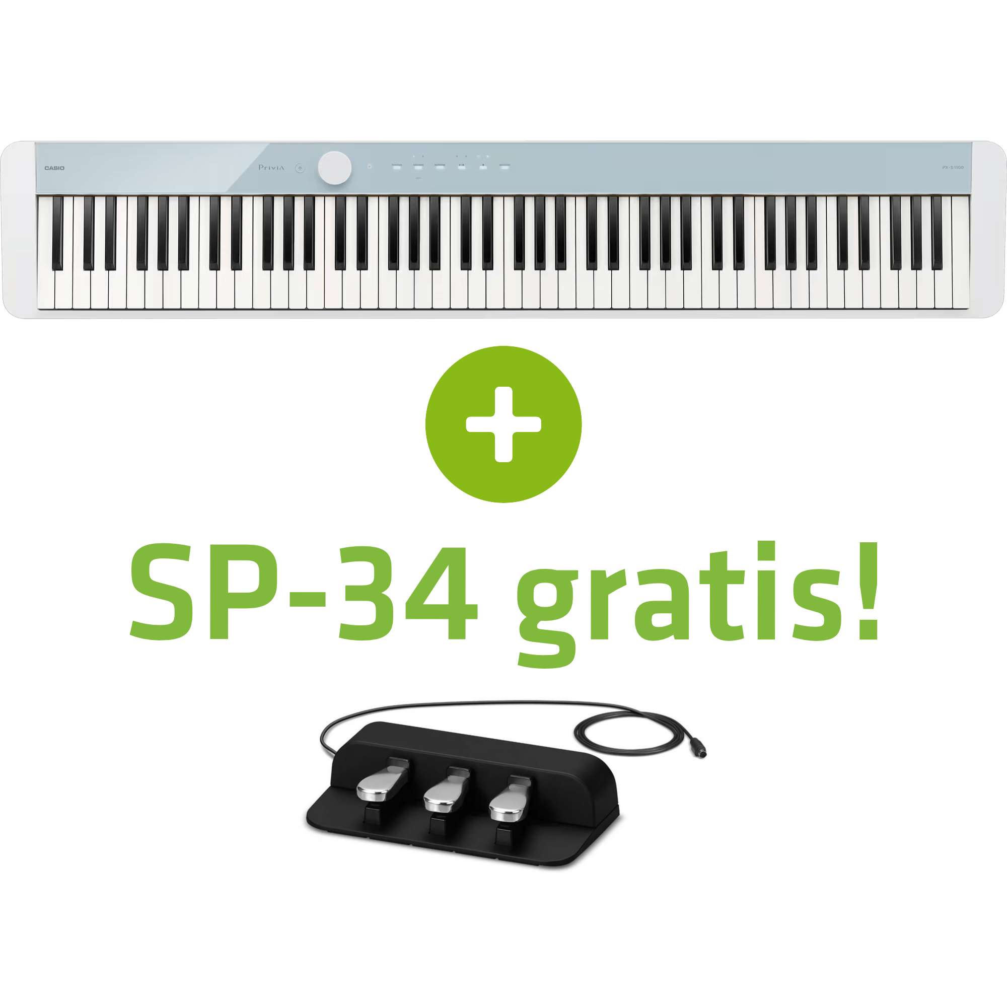 Casio PX-S1100 CB -  inklusive SP-34 Triple Pedal GRATIS -Hot Summer Deals-