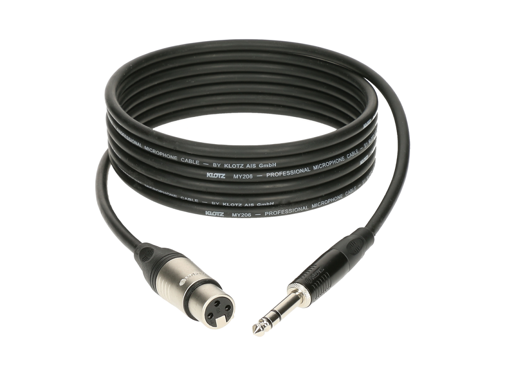 Klotz Mikrofonkabel Sym. XLR female - Stereo Klinke 1m
