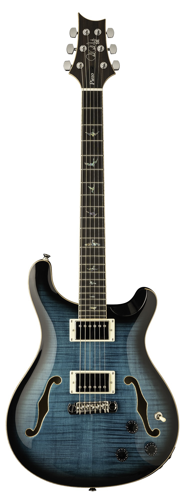PRS SE Hollowbody II Piezo Peacock Blue Burst