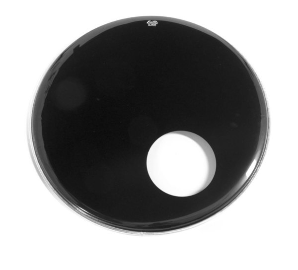 Remo 22" Encore Ambassador Ebony mit vorgestanztem Loch
