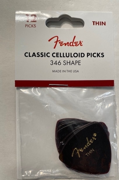 Fender 346 Shell Thin Pick 12 Player's Pack