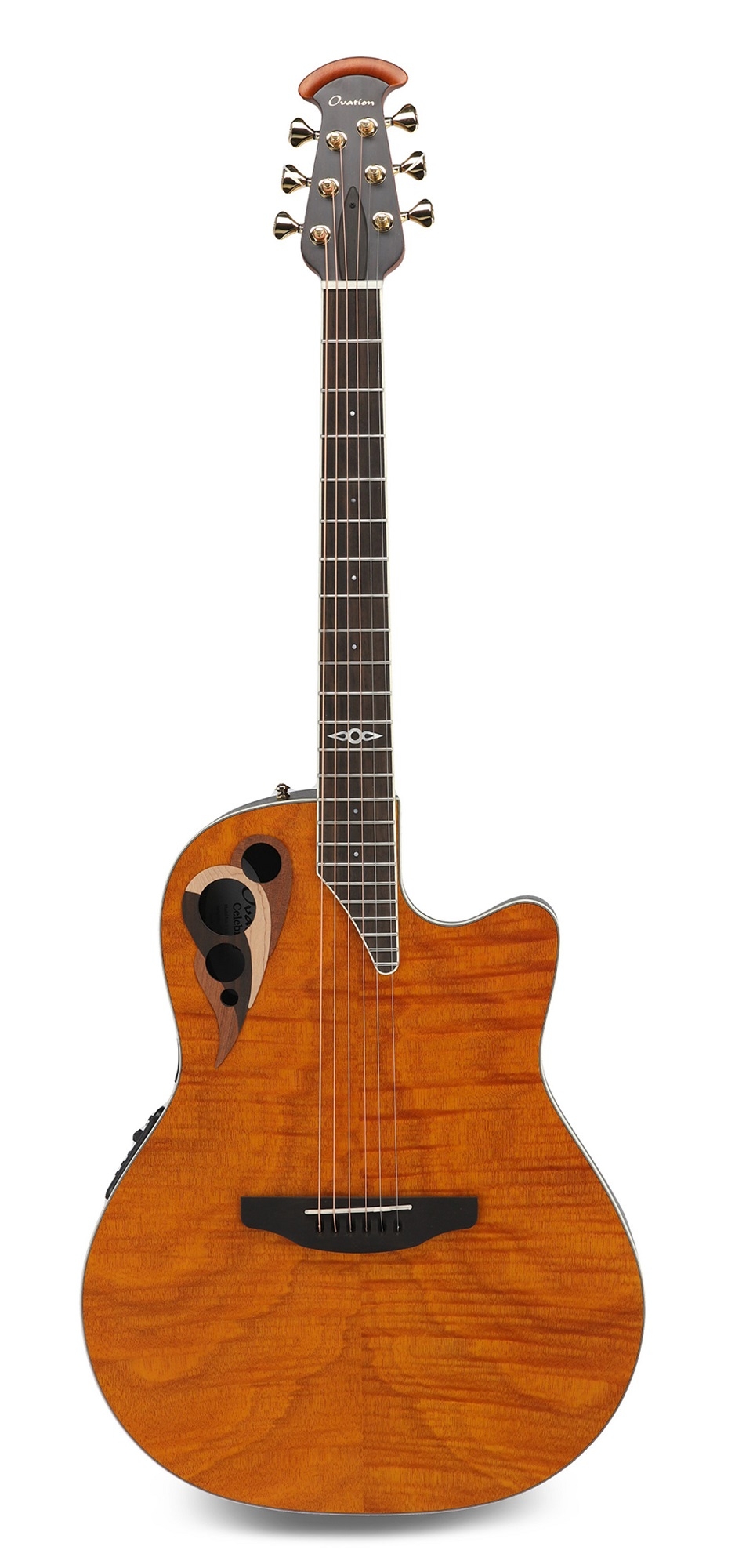 Ovation Celebrity Elite Deluxe Plus CDX40P-FM-G Amber Flamed Mahagoni