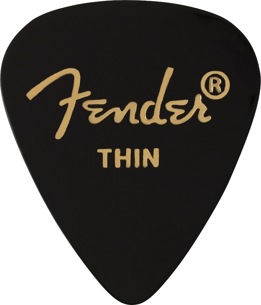 Fender 351 Classic Black Pick Thin 12 Stück