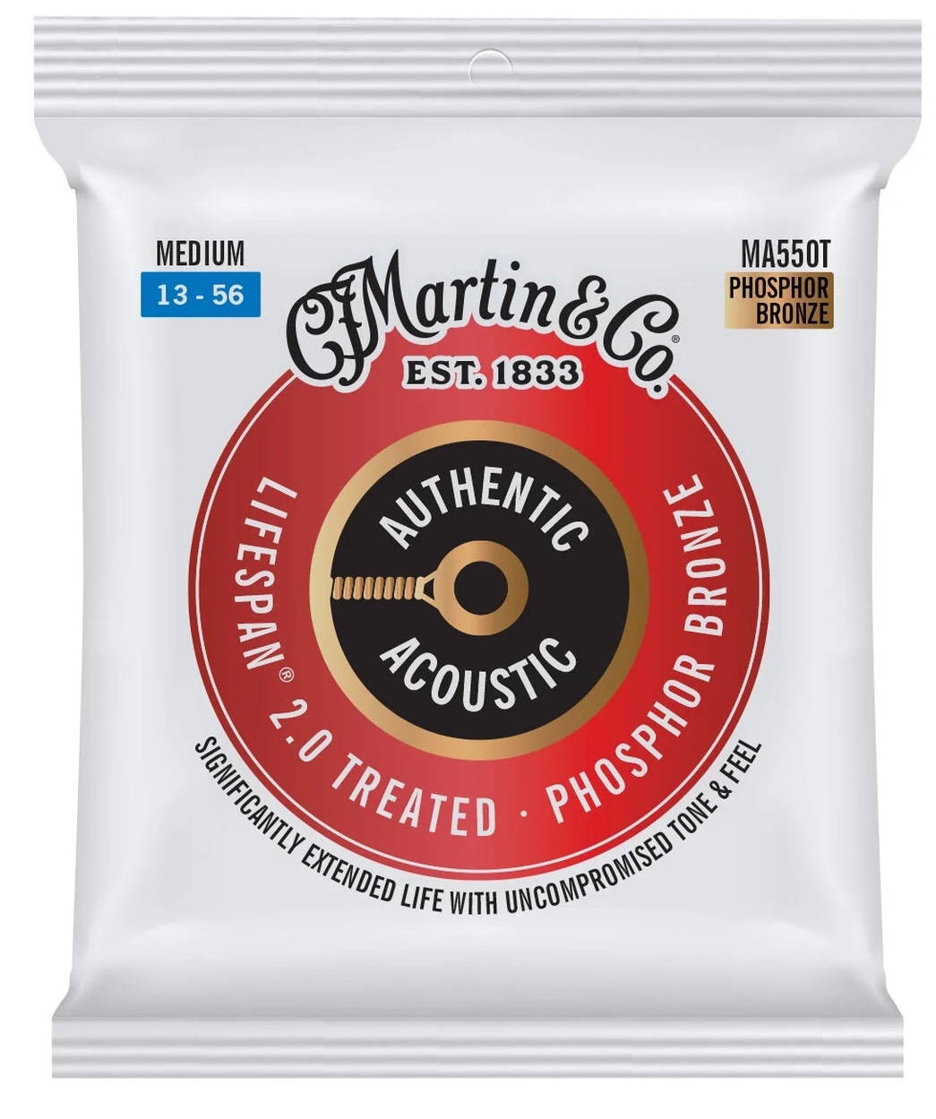 Martin MA550T Lifespan 2.0 Treated Phosphor Bronze Medium 13-56
