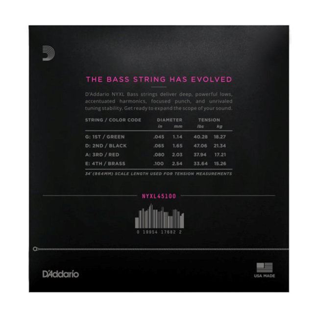 Daddario NYXL Bass 45-100