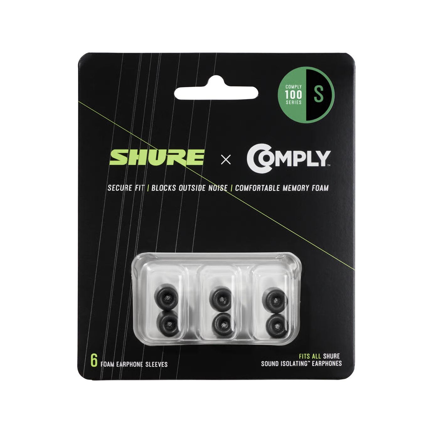 Shure EACYF1-6S Ohrpassstücke (Set mit 6 Stück)