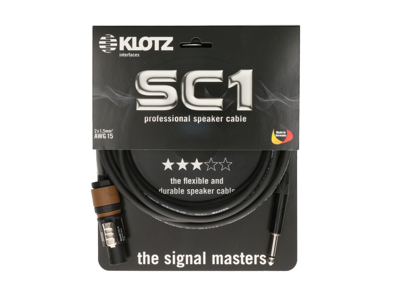 Klotz Speakerkabel 2m 2x1,5mm² Speakon - Kl.