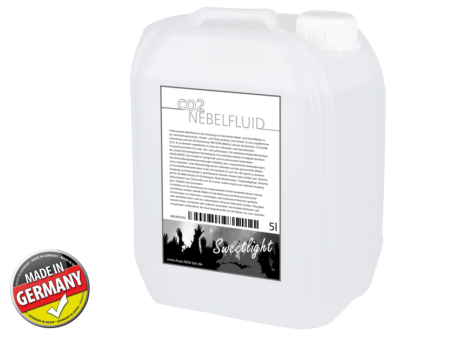 Sweetlight NF5 CO2 Nebelfluid, 5l Kanister, sehr hohe Dichte, kurze Standzeit, MADE IN GERMANY