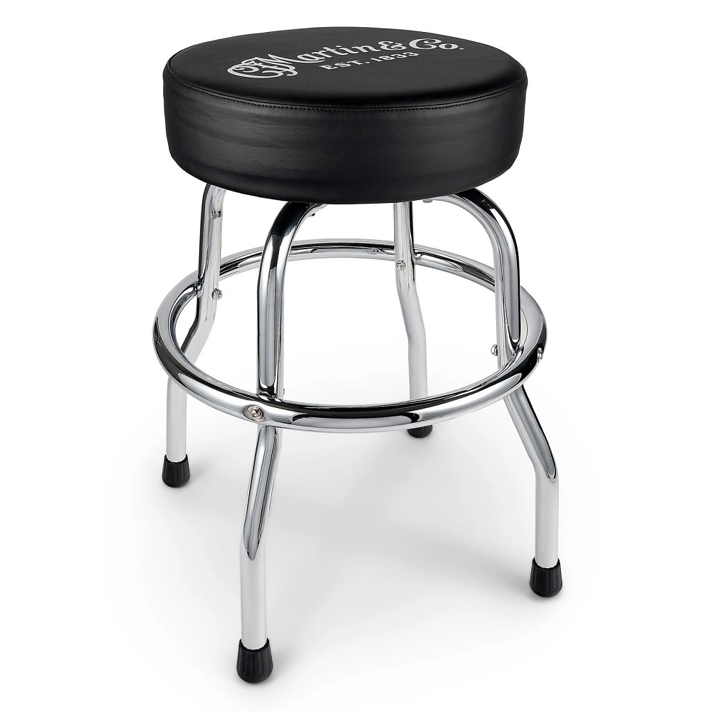 Martin Bar Stool Chrome mit Black/White Logo