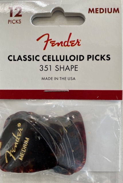 Fender 351 Classic Tortoise Medium Pick 12 Stück