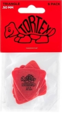 Dunlop Tortex Triangle Pick 6 Player's Pack .50 rot