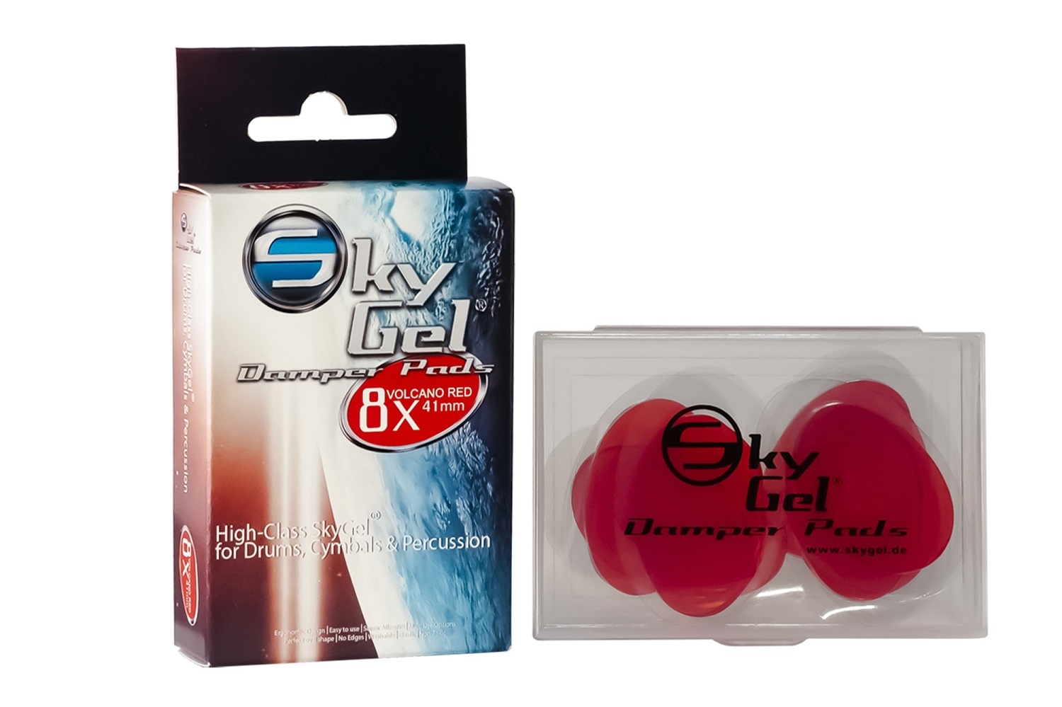 SkyGel Damper Pads red 8 Stück