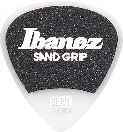 Ibanez Flat Picks Sand Grip Heavy, White, 6 Stück