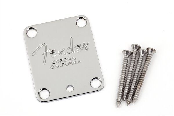 Fender Neckplate mit Fender "Corona" Logo