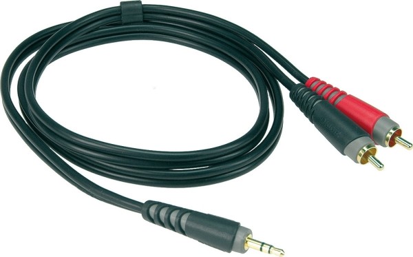 Klotz Audiokabel 1x3,5 Klinke- 2x Cinch, 3m