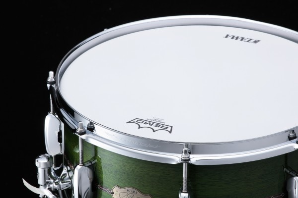 TAMA Signature Snare Simon Phillips 14x6,5 Mahogany Shell Green Finish