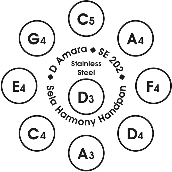 Sela Harmony Handpan D Amara Edelstahl - Mietinstrument