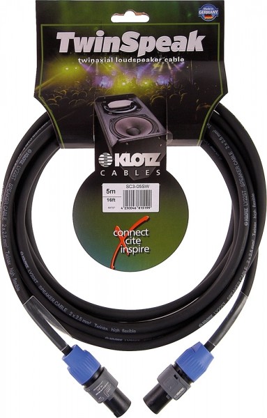 Klotz Speakerkabel 10m 2x2,5mm² Speakon 2p