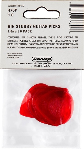 Dunlop Big Stubby 1.0mm Player's Pack