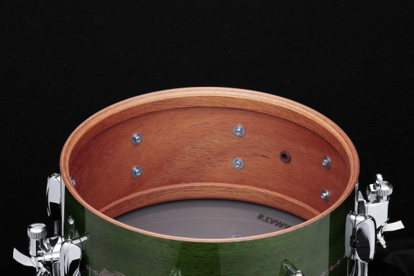 TAMA Signature Snare Simon Phillips 14x6,5 Mahogany Shell Green Finish