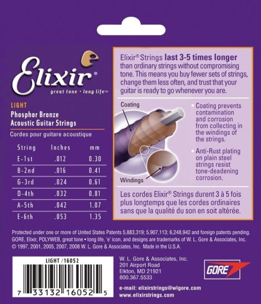 Elixir Nanoweb 16052 Phosphor Light 12-53