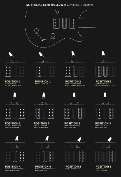 PRS SE Special Semi Hollow Orange Tiger Smokeburst