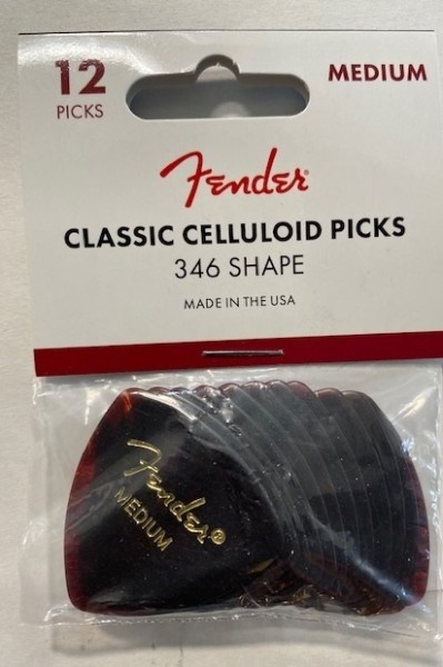 Fender 346 Shell Medium Pick 12 Player's Pack