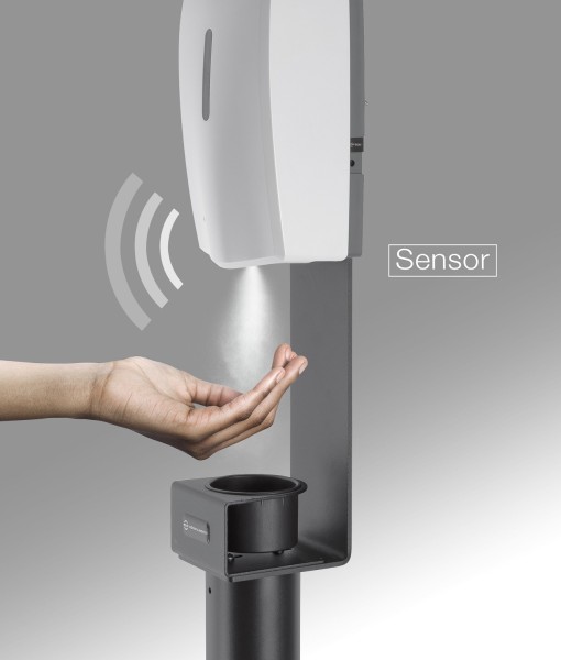 K&M 80359 Desinfektionsmittelsäule schwarz