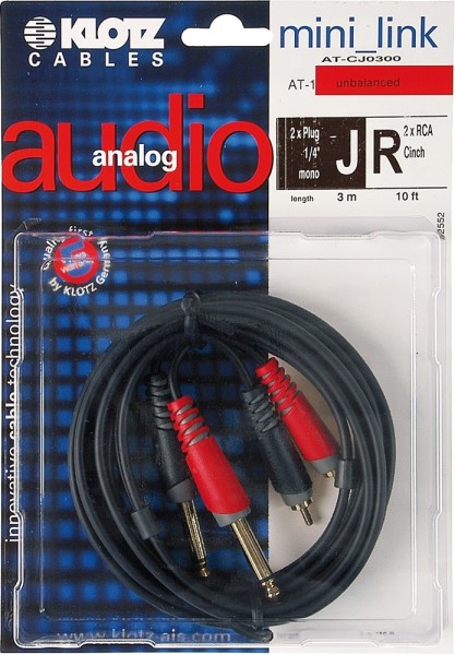 Klotz Audiokabel 2xKlinke - 2xCinch, 1 m