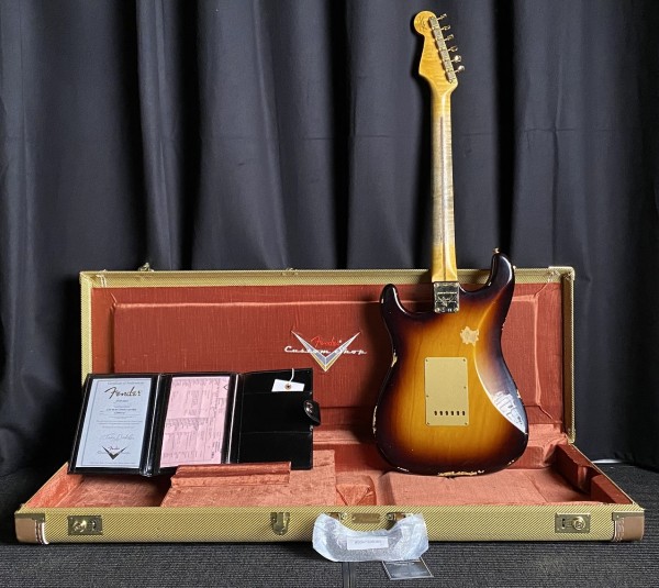 Fender 1955 Bone Tone Stratocaster Relic Wide Fade 2-Color Sunburst