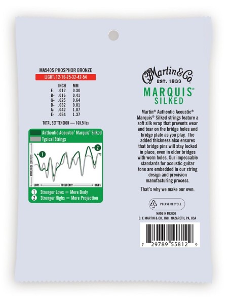 Martin MA540S Marquis Silked Phosphor Bronze Light 12-54