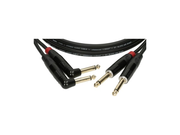 Klotz KMPR Pro Stereo Keyboard Kabel - Klinkenstecker gerade und gewinkelt, 6m lang