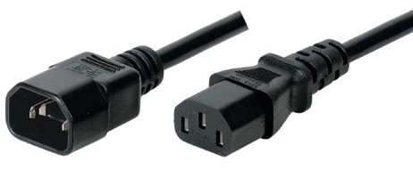 DREITEC Kaltgeräte-Verlängerungskabel, Kaltgerätestecker auf Kaltgerätekupplung, 1,5 m