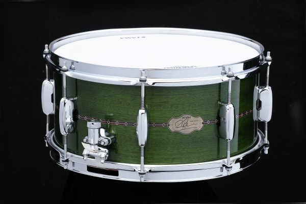 TAMA Signature Snare Simon Phillips 14x6,5 Mahogany Shell Green Finish