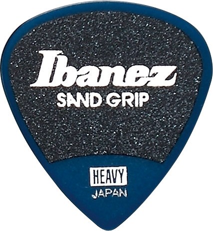 Ibanez Flat Picks Sand Grip Heavy, Blue, 6 Stück