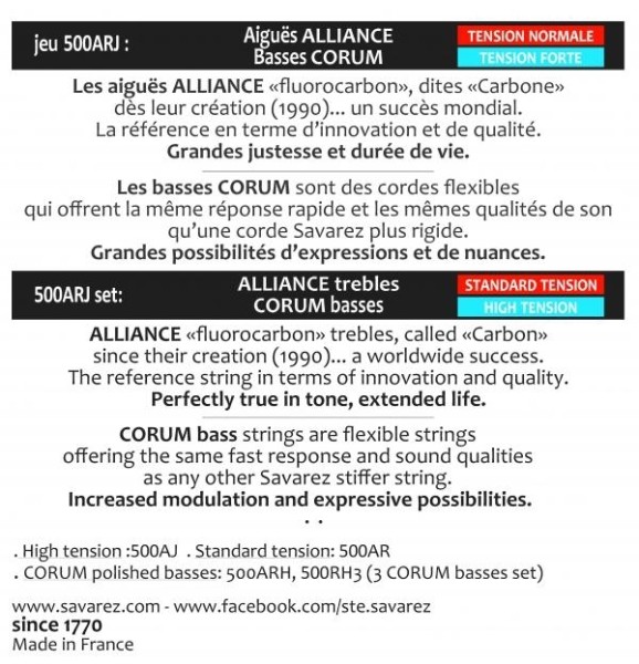 Savarez 500 ARJ Corum Alliance Carbon