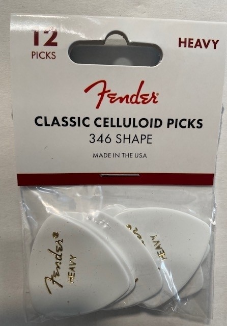Fender 346 White Heavy Pick 12 Player’s Pack