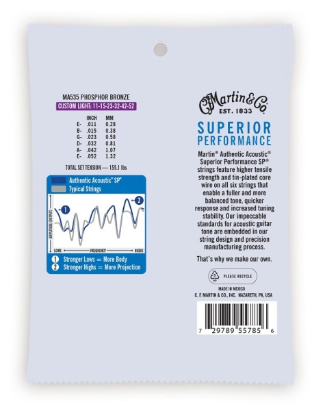 Martin MA535 Phosphor Bronze Custom Light 11-52