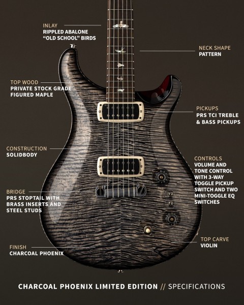 PRS Private Stock Phoenix Ltd Charcoal