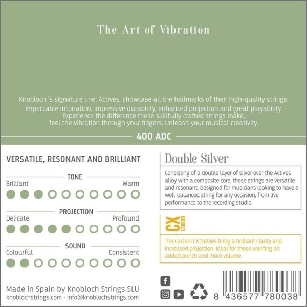 Knobloch ACTIVES CX Carbon Double Silver 400ADC