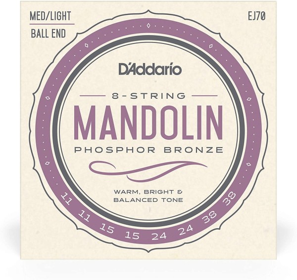 DAddario EJ70 Mandolin 11-38 Ball End
