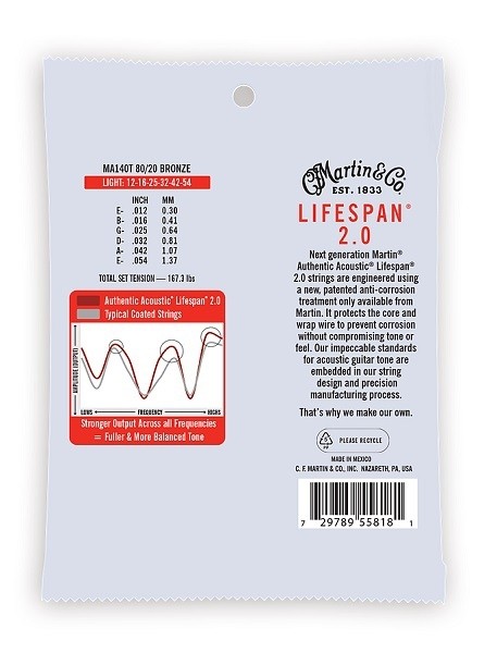 Martin MA140T Lifespan 2.0 Treated Bronze Light 12-54