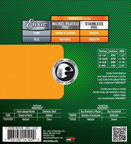 Elixir Nanoweb E-Bass Medium 050-105