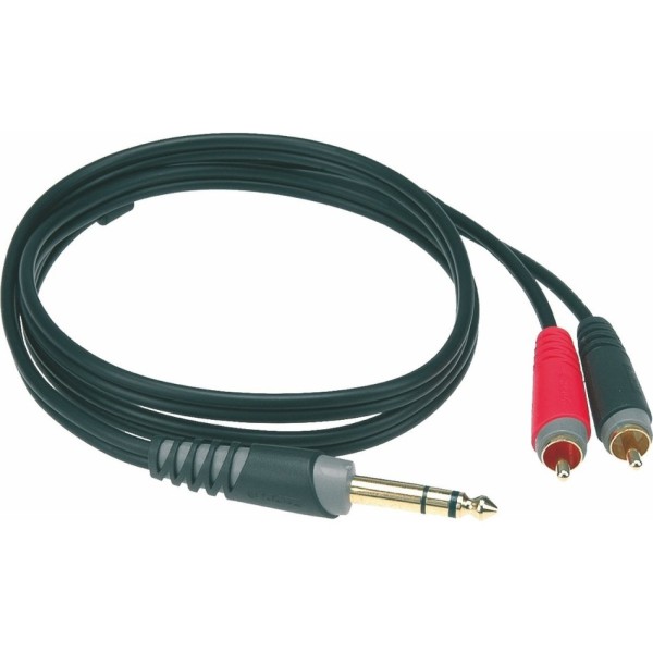 Klotz Audiokabel 1x6,3 Klinke- 2xChinch, 1m