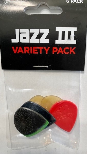 Dunlop Variety Pick 6 Players Pack Jazz III